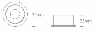 Instelbare inbouwspot rond - IP20 GU10 - Zwart - Reflector Zwart