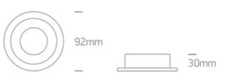 Inbouwspot behuizing verdiept rond - IP20-GU10 -kleur_Aluminium