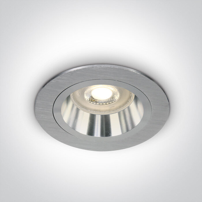 Inbouwspot behuizing verdiept rond - IP20-GU10 -kleur_Aluminium