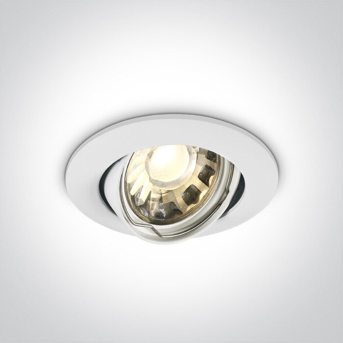 klassieke instelbare inbouwspot - rond - IP20 - GU10 - WIT 