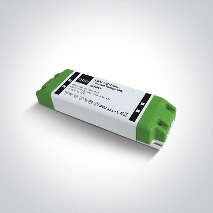 Trafo constant voltage-40W-24VDC-IP20-Dimbaar Triac