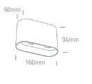 Plafond spot dubbel opbouw - vast- IP20 - 2xGU10 - Zwart-Brons/Goud reflector