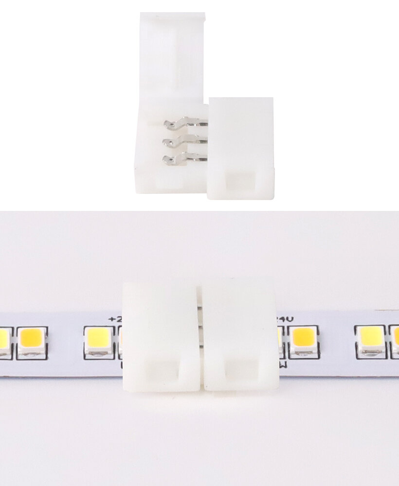 Koppelstuk Dual White ledstrips RECHT - solderen niet nodig