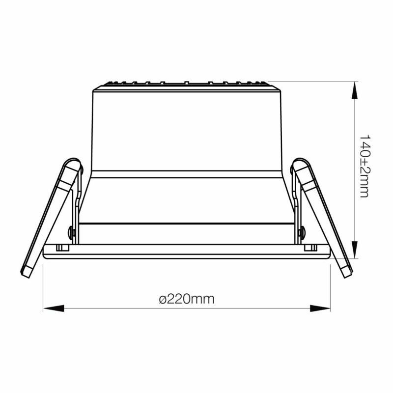 LED downlighter Apollo V2.0 15-25W 3000/4000K CCT 220mm Aluminium Reflector