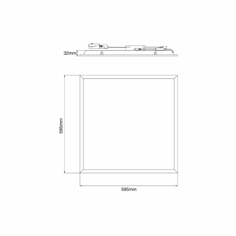 LED Paneel Delta 28W 3900lm 4000K 600X600 UGR&lt;19 Dali dimbaar 