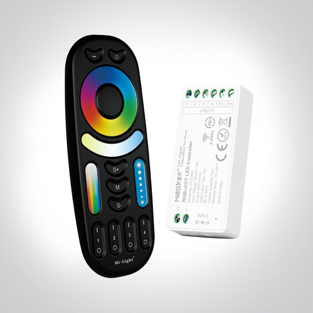 Miboxer 4-zone RGBWW Touch afstandsbediening + controller