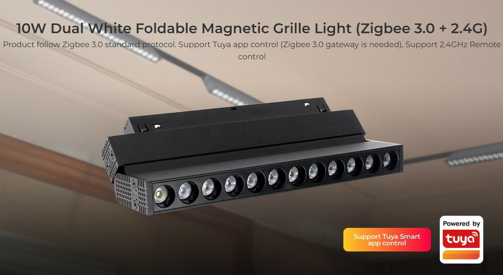 10W Dual White Magnetisch DOT light -verstelbaar- Zigbee 3.0+RF 2.4GHz