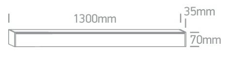 Lineair LED profiel - up/downlight - 130cm - 3000-4000-5000K - UGR17 - Wit