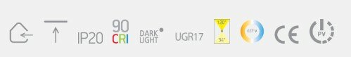 Lineair LED profiel - up/downlight - 130cm - 3000-4000-5000K - UGR17 - Wit