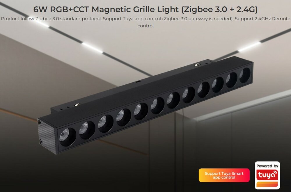 6W RGB+WW | Magnetisch Grille (DOT) light | Zigbee 3.0+RF 2.4GHz