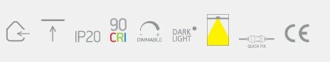 Inbouwspot COB led - 12W - incl. dimbare driver - Zwart - Reflector Brons-Goudkleurig