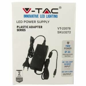 V-TAC 78 Watt - 24V / 3,25A adapter voor led strips