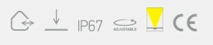 Zigbee Grondspot roestvast staal - IP67 - waterdicht - LED RGBWW-Rond