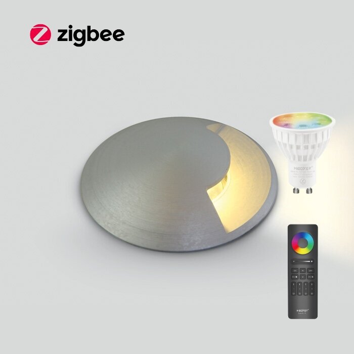 Zigbee Grondspot Aluminium - IP67 - IK10 - waterdicht - LED RGBWW-Rond