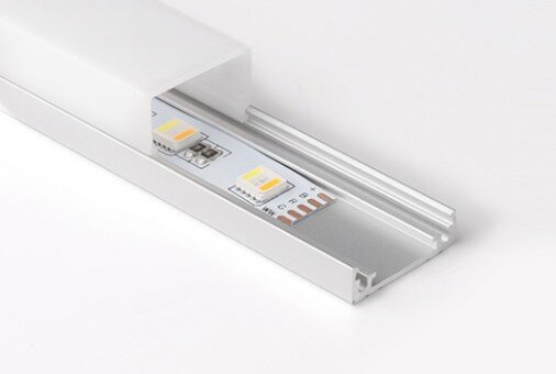 Ledstrip profiel opbouw 20x15 mm | inclusief afdekkap | 2 meter | Aluminium
