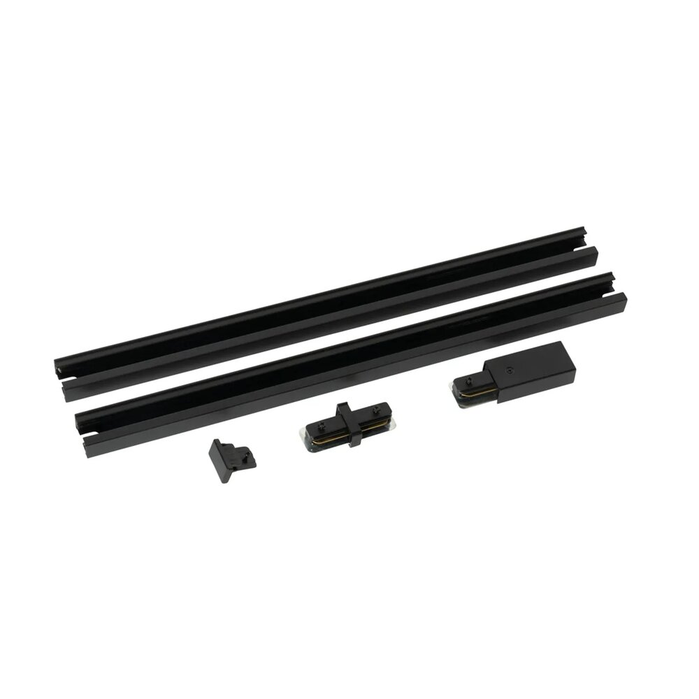 LEWA Rail 1 fase | 2x 50cm | kleur zwart | met toebehoren