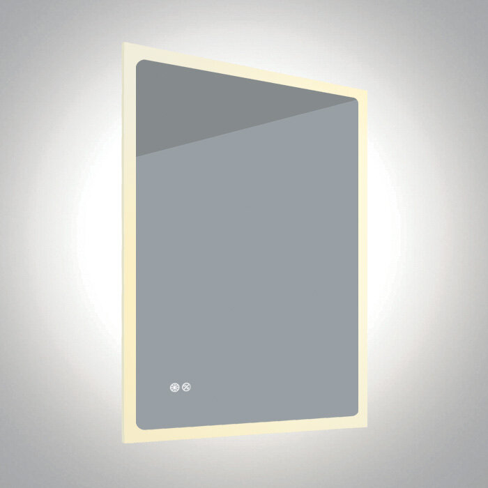 LED spiegel- rechthoek 80x60 cm - IP44 - dimbaar - met ontwaseming
