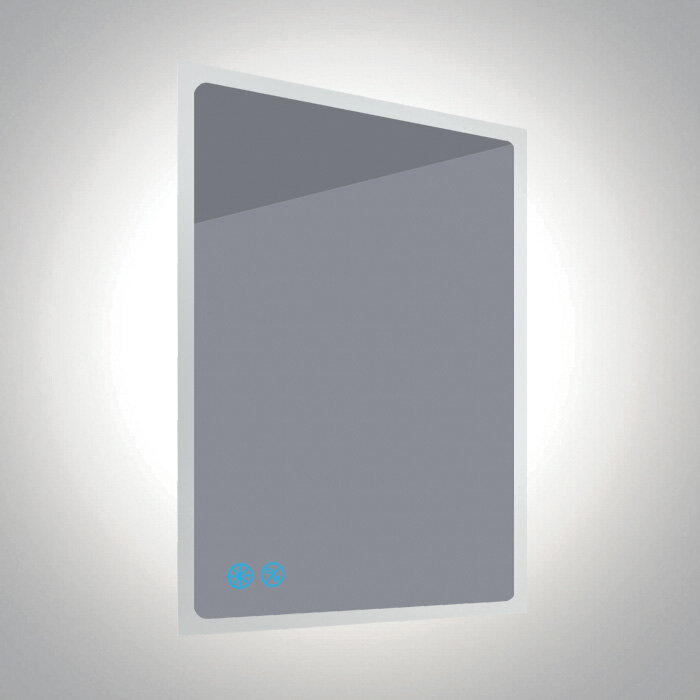 LED spiegel- rechthoek 80x60 cm - IP44 - dimbaar - met ontwaseming