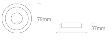 Inbouwspot behuizing rond - IP20-GU10 - Zwart - Reflector Koper