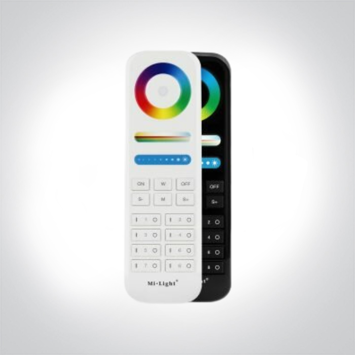 Miboxer 8-zone Touch/knop RF afstandsbediening RGB+WW- kleur: Zwart