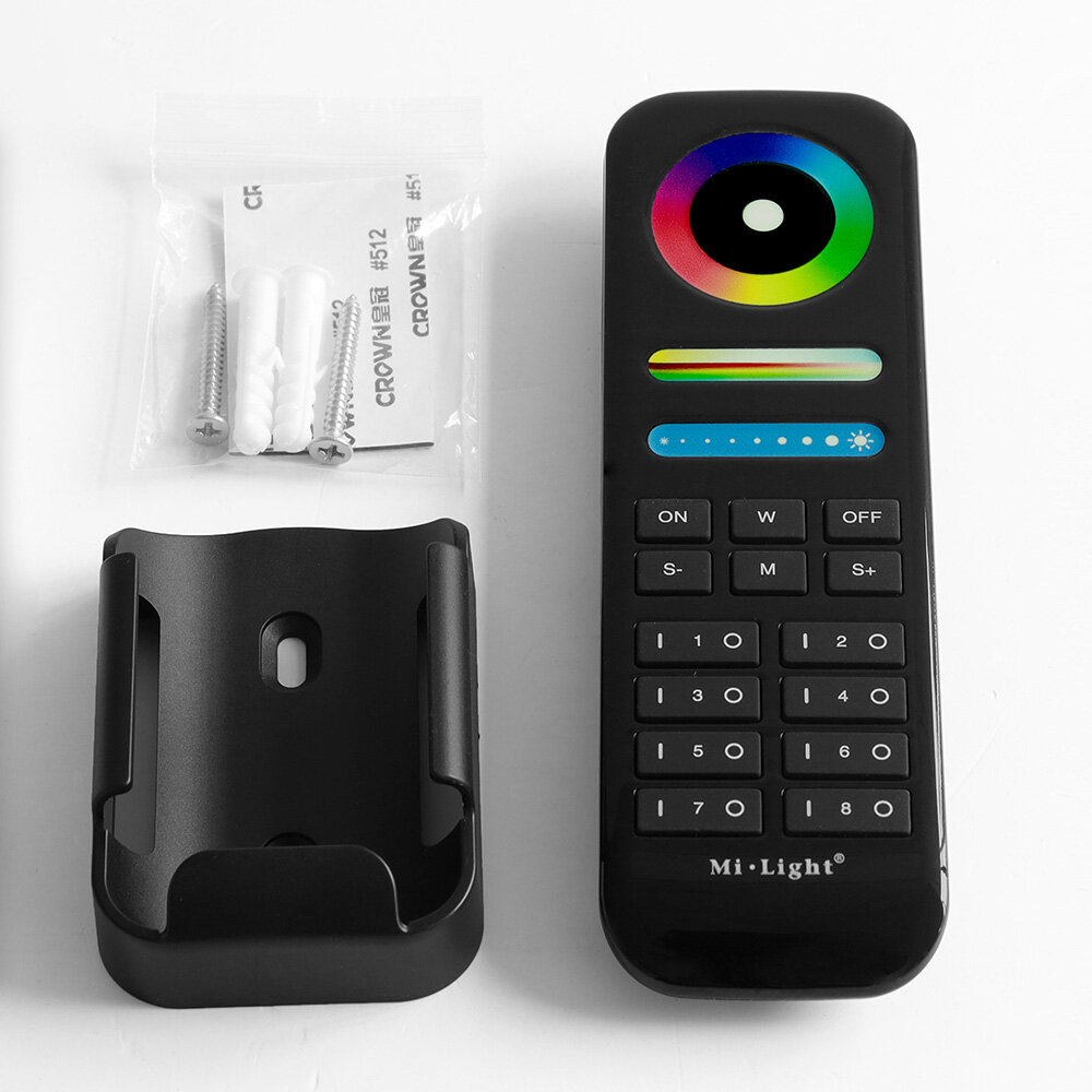 Miboxer 8-zone Touch/knop RF afstandsbediening RGB+WW- kleur: Zwart