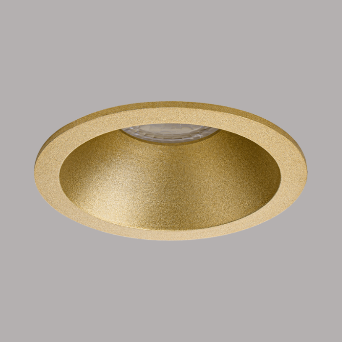 LEWA - inbouwspot verdiept - rond 82mm - vast - IP20- GU10 - goudkleurig