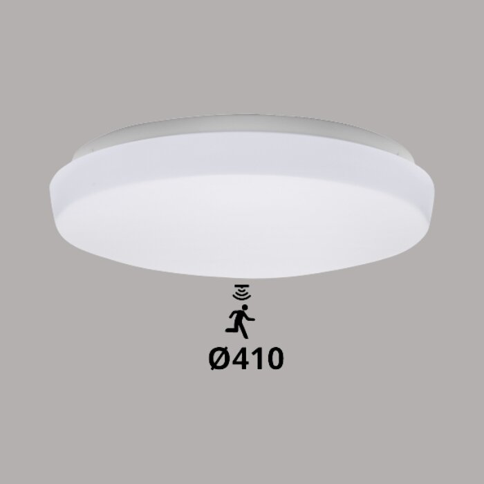  LED Plafonni&egrave;re &oslash;410mm - IP44 - 8W - 3000-4000-6000K+bewegingssensor