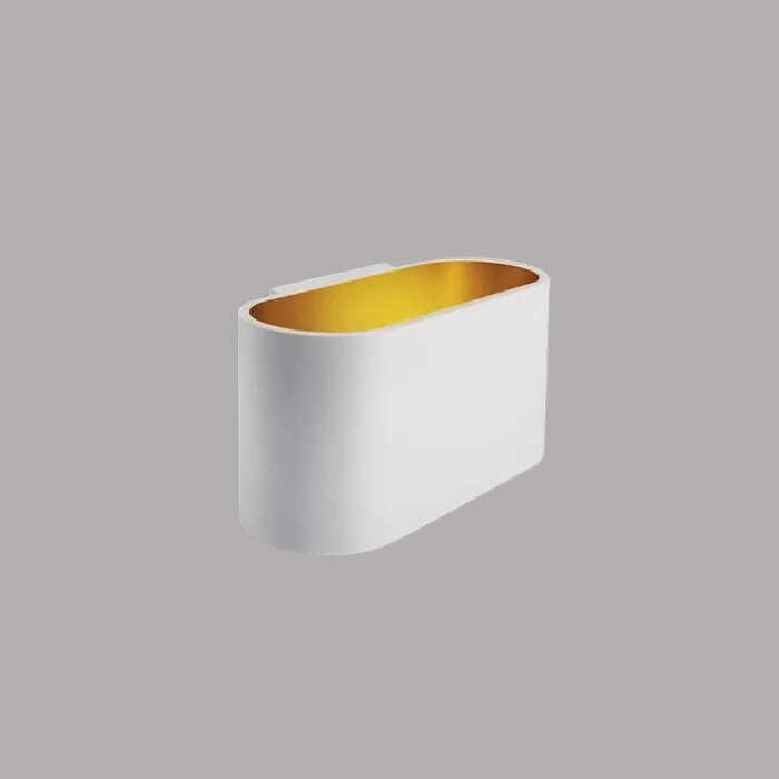 LED Wandarmatuur- G9-Aluminium- wit/goud- OVAAL