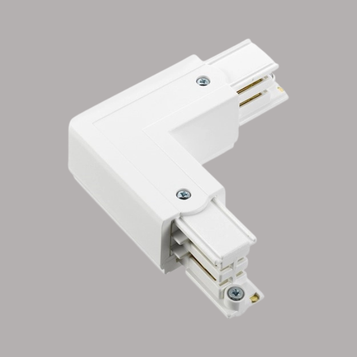 PRX bocht 90&deg;- RECHTS - 3F rail - Wit