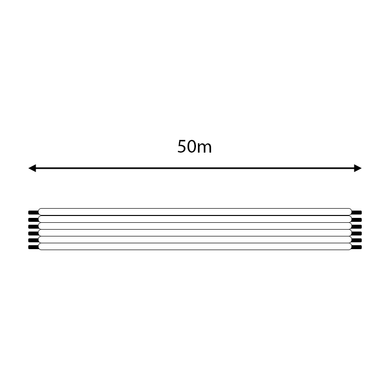 6-aderige kabel | RGB+WW | 50 meter