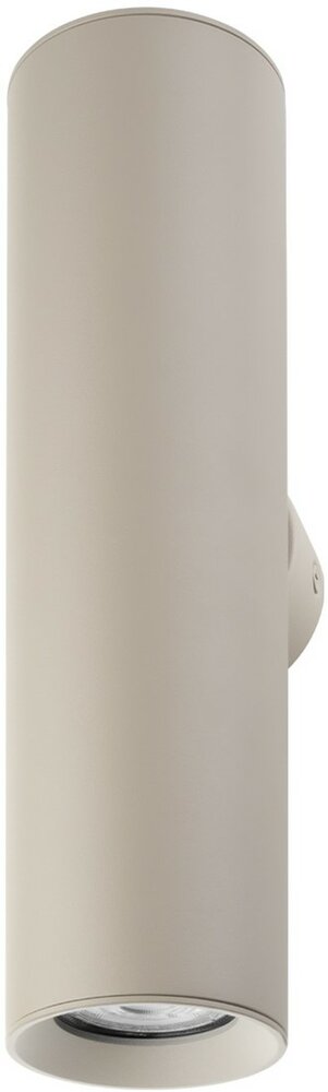 Parteo Wandlamp Up &amp; Down Rond &Oslash;66x254 mm &ndash; Khaki (RAL1019) &ndash; Inclusief GU10 Fitting