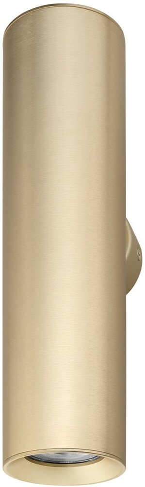 Parteo Wandlamp Up &amp; Down Rond &Oslash;66x254 mm &ndash; Messing (RAL1001) &ndash; Inclusief GU10 Fitting