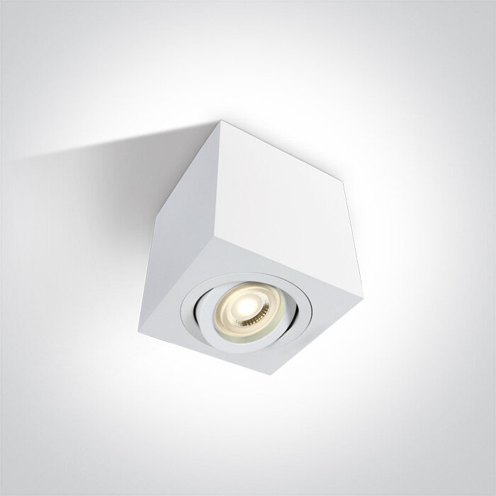 Plafond spot opbouw vierkant - IP20 10W GU10 - Wit