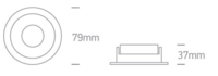 Inbouwspot behuizing rond - IP20  50W  GU10 - Zwart - Reflector Messing