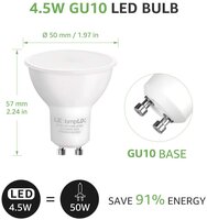Lampux Dual White wifi lamp, GU10, 4.5W