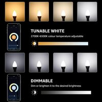 Lampux Dual White - 2700K-6500K, wifi lamp, E14, 4,5W