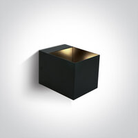 LED Wandarmatuur- G9-Aluminium-zwart-VIERKANT