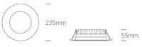 Budget Inbouw spot IP20 - 24W - Warm Wit licht 3000K - Aluminium