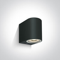 Wand spot downlight - IP65 - 7W - GU10 - Zwart - kunststof