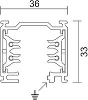 Rail 3 fase - 16A - 3 meter - kleur Wit