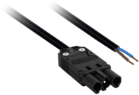 GST18 Aansluitsnoer 0,5M 2x1,0mm2 Male tbv Driverzijde (Gestript)