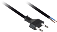 Eurosnoer Professioneel 2x0,75mm rond 2 meter zwart