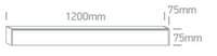 Lineaire LED profiel - 40W - 3000K - dimbaar - compleet