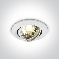 klassieke instelbare inbouwspot - rond - IP20 - GU10 - WIT 