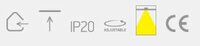 klassieke instelbare inbouwspot - rond - IP20 - GU10 - WIT 