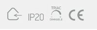 Trafo constant voltage-40W-24VDC-IP20-Dimbaar Triac