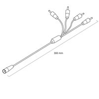 ADAPTER KABEL SPLITTER in 4 delen