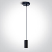 Cilinder hanglamp &oslash;42mm - hoogte 2000mm - Zwart - E27 fitting