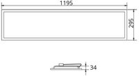 G2 LED Paneel 30x120cm IP44 26-38W 3000K-4000K 2-CCT instelbaar