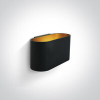 LED Wandarmatuur- G9-Aluminium- zwart/goud- OVAAL